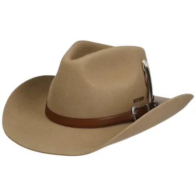 Chapeau Western Kennecott Woolfelt Beige - Stetson