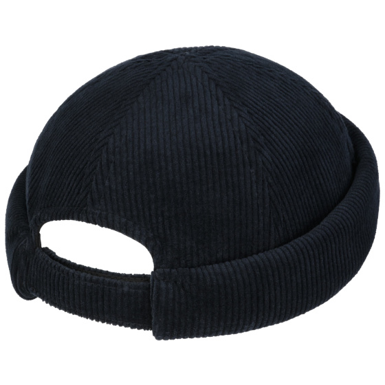 Navy Cotton Corduroy Docker Cap - Traclet