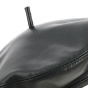 Black Leather Barascon Basque Beret
