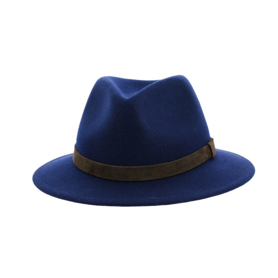 Hamilton Traveller Hat Blue Wool Felt - Crambes