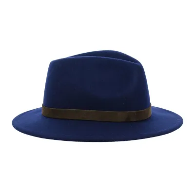 Chapeau Traveller Hamilton Feutre Laine Bleu - Crambes