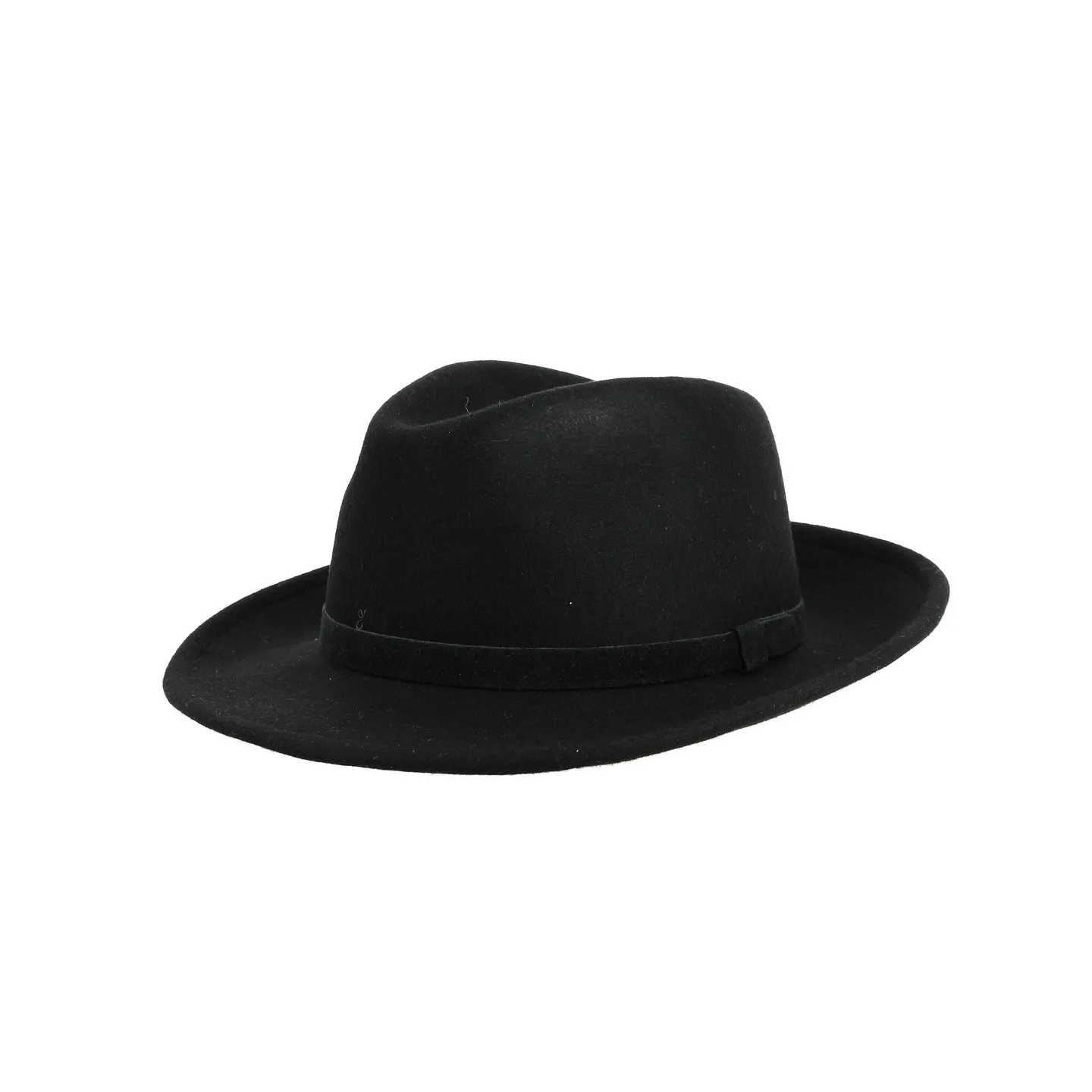 Black fedora hat with ear flaps made in France - ref 20993