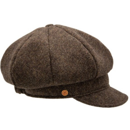 Brown Coco Tweed Newsboy Cap