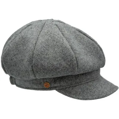 Gray Coco Tweed Newsboy Cap Reference: 21009| Chapellerie Traclet