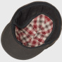 Brown Waxed Cotton Miko Cap with Ear Flaps