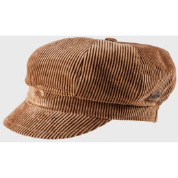 Beige Velvet Barones Newsboy Cap - Traclet
