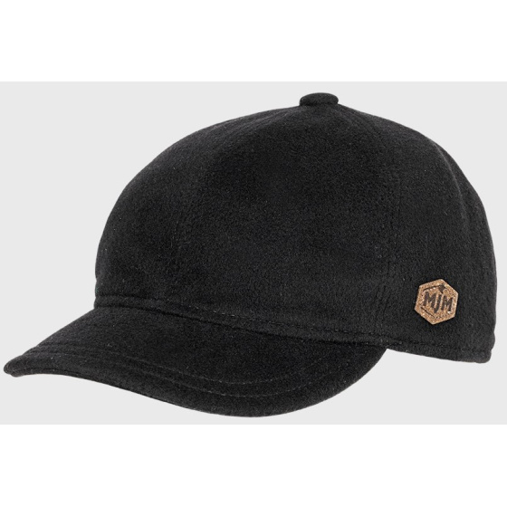 Casquette Baseball Laine Cache-oreilles Noir - Mjm