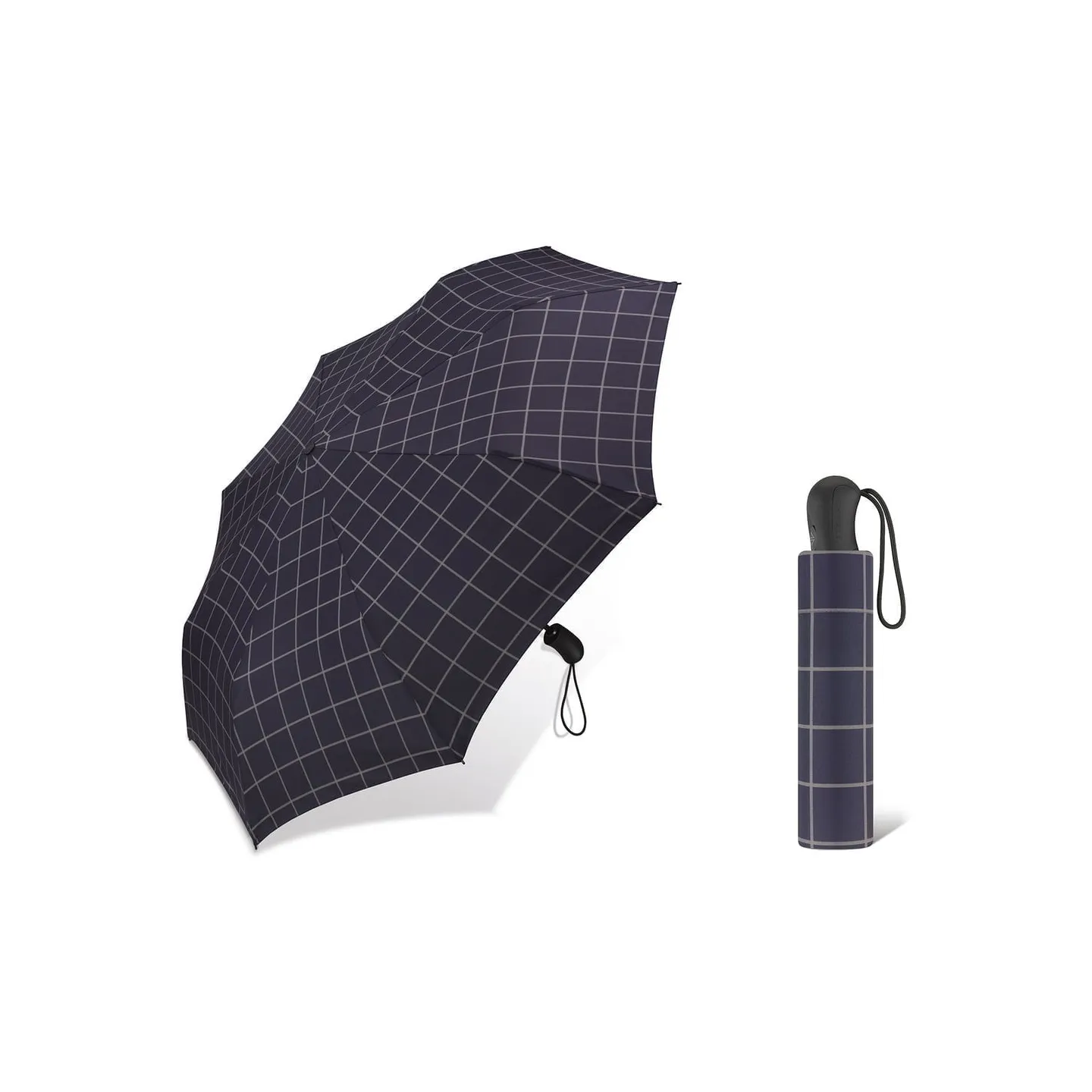 Parapluie Gents check Automatique Bleu - Esprit Reference : 21050| Chapellerie Traclet