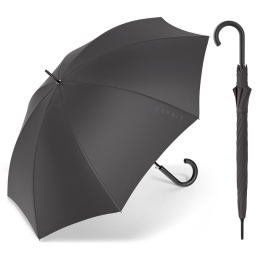 Long Semi-Automatic Black Cane Umbrella - Esprit