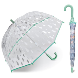 Children's Transparent Bubble Umbrella with Hydro-Reactive Drops - Esprit