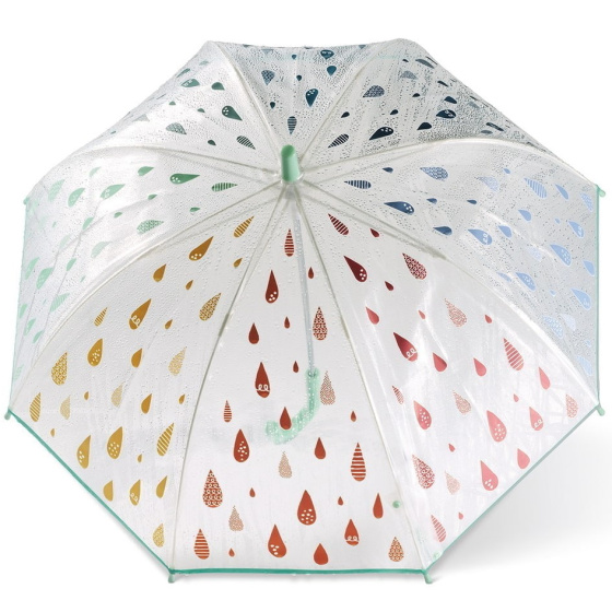 Children's Transparent Bubble Umbrella with Hydro-Reactive Drops - Esprit Children's Transparent Bubble Umbrella with Hydro-Reactive Drops - Esprit
