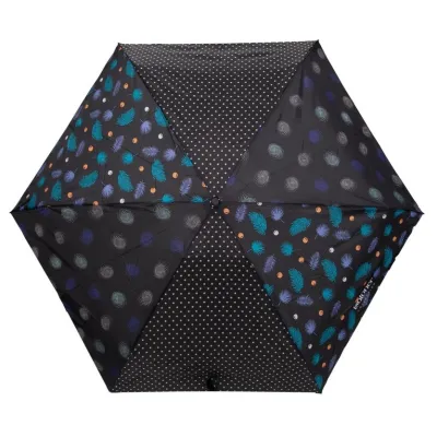 Mini Ultra Slim Patchwork Feather Umbrella - Isotoner ref 21062 traclet hat shop
