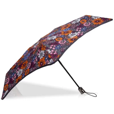 X-TRA Strong Automatic Mini Umbrella Seventies Flowers - Isotoner ref 21063 traclet hat shop