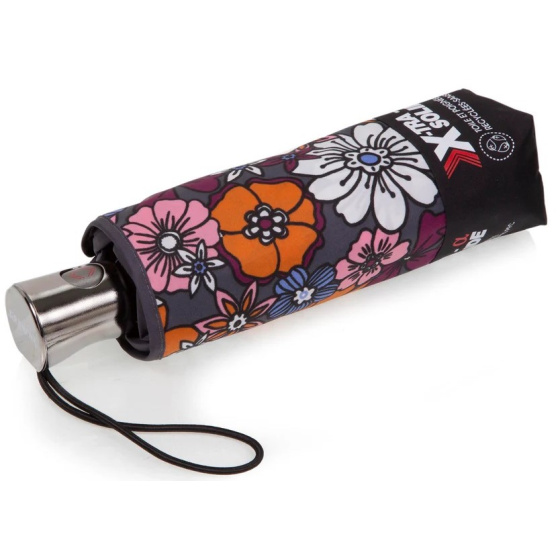 X-TRA Strong Automatic Mini Umbrella Seventies Flowers - Isotoner