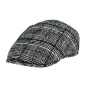 Black and white checkered flat cap