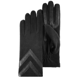 Women's Touchscreen Recycled Fleece Gloves Black - Isotoner