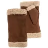 Women's Leather & Faux Fur Mittens Cognac - Isotoner Reference: 21083| Chapellerie Traclet