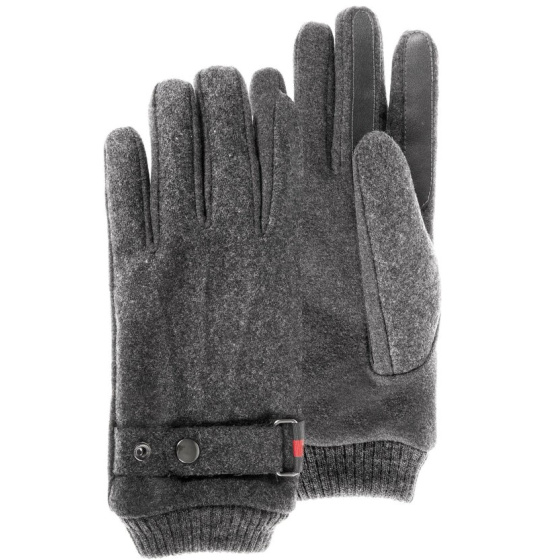 Gants Homme Tissu Lainé Marine - Isotoner Gants Homme Tissu Lainé Marine - Isotoner