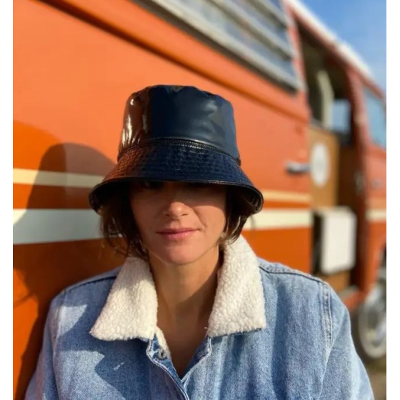 Vinyl Record Rain Bucket Hat Black - Le Chapoté