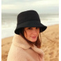 Black Wool Winter Calanque Bucket Hat - Le Chapoté