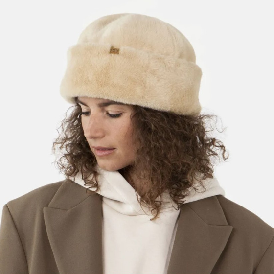 Cherrybush Beige Faux Fur Beanie - Barts