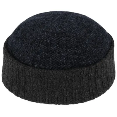 Bonnet Docker à Revers Baia Laine Bleu - Traclet