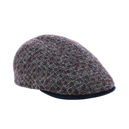 Striped Checkered Wool Milano Flat Cap - Traclet