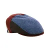 Flat Cap Parigi Blue Burgundy & Beige Wool - Traclet - ref 21113 traclet hat shop
