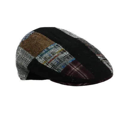 Justin Task Patchwork Flat Cap - Traclet - ref 21123 Traclet hat shop