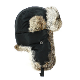 Water-repellent sherpa trapper hat