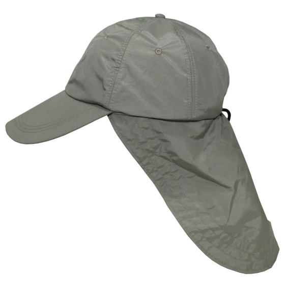 Sahara Olive Neck Flap Cap - Traclet
