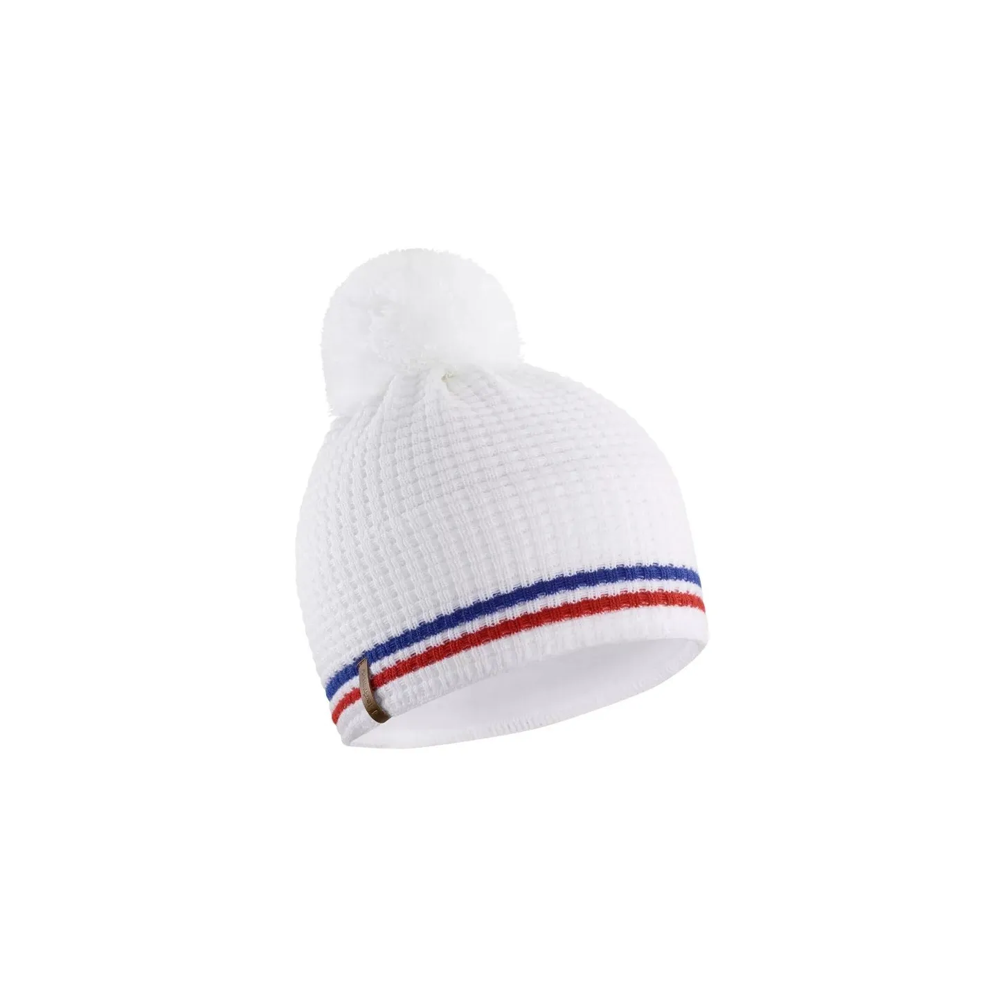 White Retro France Pom-Pom Beanie - Le Drapo beanie made in France Reference: 21152| Traclet Hat Shop
