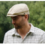 Beige Linen Manhattan Hatteras Cap - Jaxon