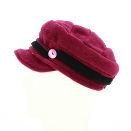 Burgundy Fleece Cap Sara