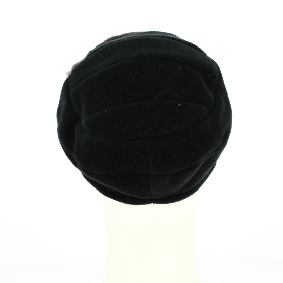 Black & Brown Polar Fleece Elf Beanie