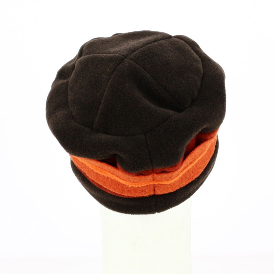 Cruz Orange & Brown Polar Fleece Beanie