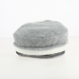 Gray and White Asia Polar Fleece Beanie