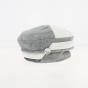 Gray and White Asia Polar Fleece Beanie