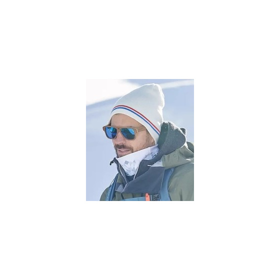 Ivory Vintage France Long Beanie - Le Drapo