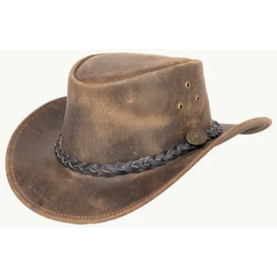 Australian Hat AFleetwood Brown Leather - SCIPPIS - Traclet ref 21196 traclet hat shop