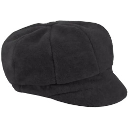 Janice Fleece Newsboy Cap Anthracite - Traclet