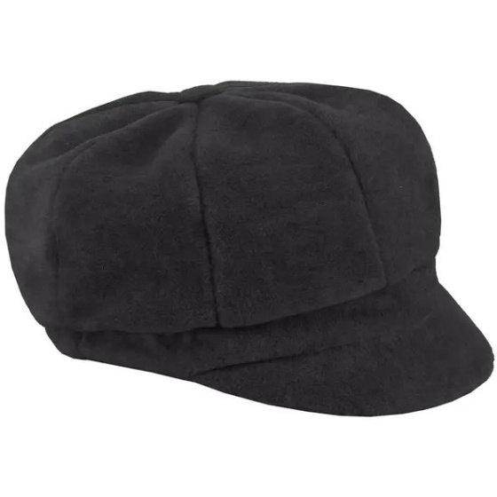 Janice Fleece Newsboy Cap Anthracite - Traclet