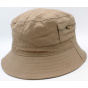 Bob - Dark Beige Cotton Fabric Hat