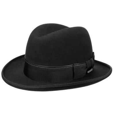 Chapeau Homburg Feutre Poil Noir- Stetson