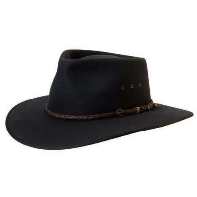 Black Fur Felt Countryman Hat - Statesman Reference: 21206| Traclet Hat Shop