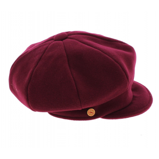 Burgundy Romance Newsboy Cap with ear cover