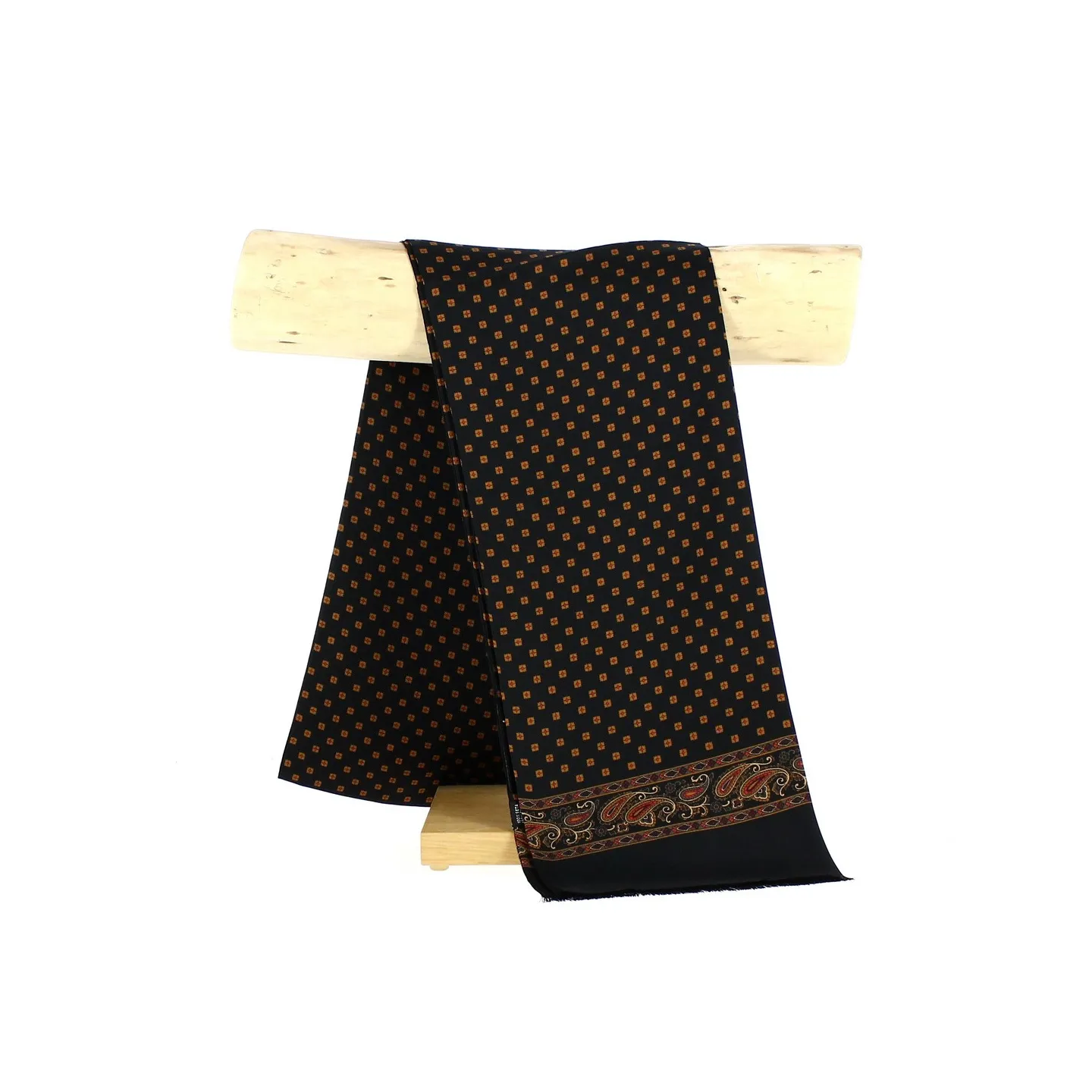 Léonard Black Silk Scarf - Traclet Reference: 12190 | Traclet Hat Shop