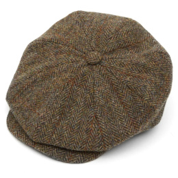 HARRIS Tweed BROWN 8-panel Cap Christys'London