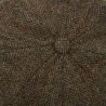 Casquette HARRIS Tweed MARRON 8 côtes Christys'London - ref 21237