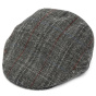 BALMORAL HARRIS Tweed Flat Cap GREY - Christys'London